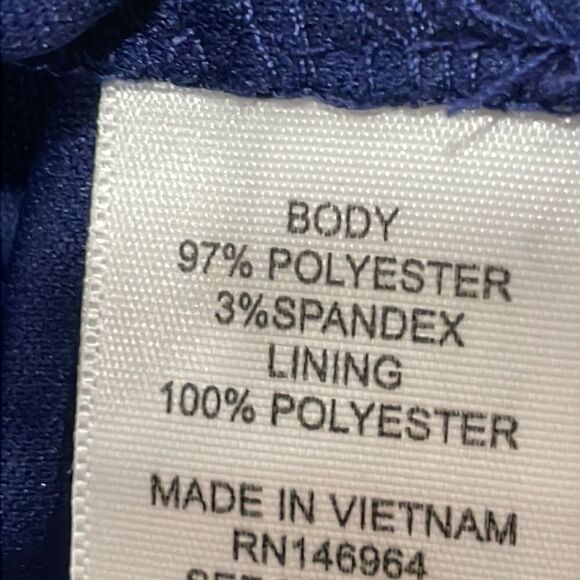 NWOT Signature by Robbie Bee Navy White Cold Shoulder Dress.  Size 6 S small - Picture 9 of 10